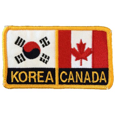 Canada and Korean flag crest